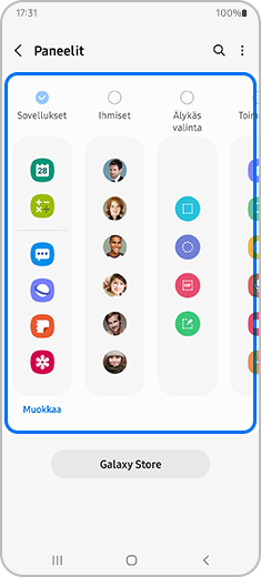 Vaihe 4. Valitse paneelivälilehti, jota haluat käyttää näytön yläosassa.
