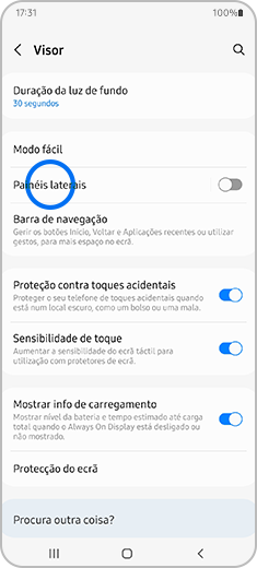 Passo 2. Selecione a opção "Painéis laterais" na parte superior do ecrã.