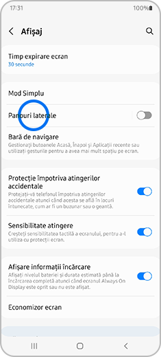 Pasul 2. Selectează opțiunea Panouri laterale din partea de sus a ecranului.