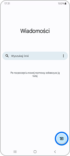 Krok 1. Widok ekranu głównego aplikacji Android Wiadomości.