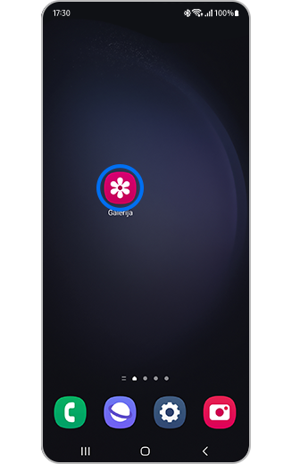 Prikaz ikone Galerija na početnom ekranu.