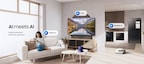 Elutoa seadeid kuvatakse koos erinevate Samsungi AI toodetega, nagu Samsung 8K Neo QLED TV, Bespoke AI ahi ja Galaxy S24 Ultra. Naine istub diivanil.