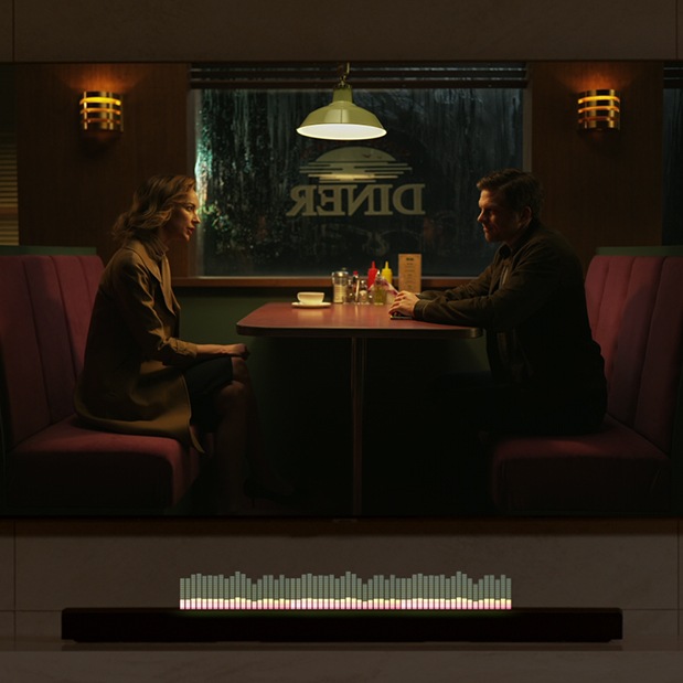 Teleris käib film ja ribakõlarist tuleb helilaine.