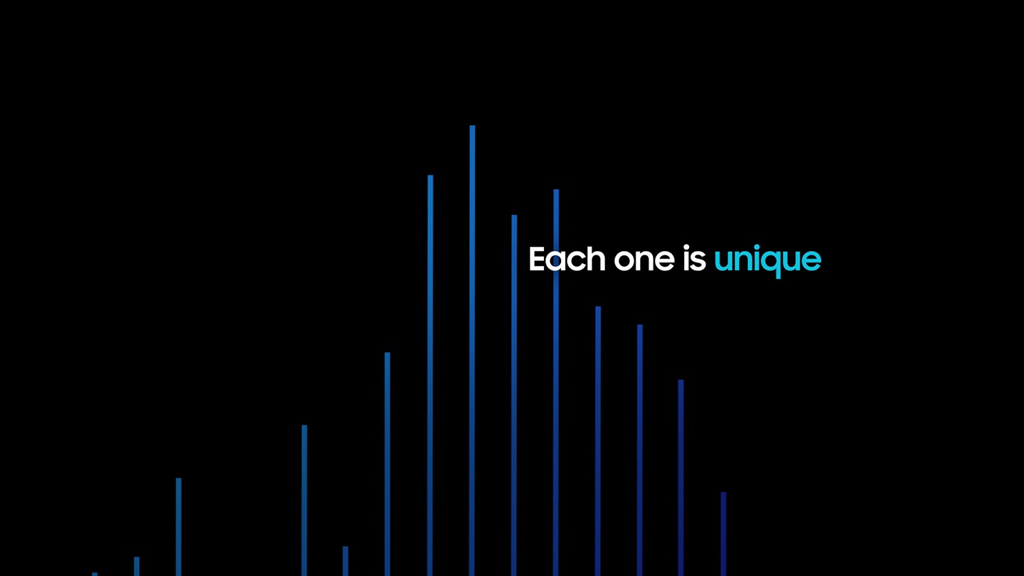 Mustal taustal kuvatakse siniste joontega heligraafikud. Kõik need on isemoodi.