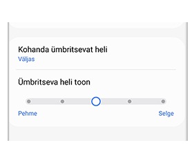 Ümbritseva heli kõla pehmest selgeni