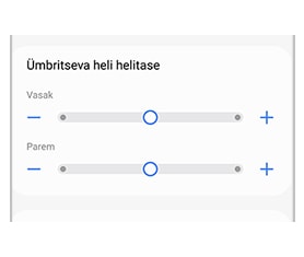 Ümbritseva helitaseme reguleerimine