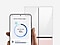 Külmiku ees hoiab käsi Galaxy nutitelefoni, mis kuvab AI Energy Mode’i SmartThings rakenduse kasutajaliideses.