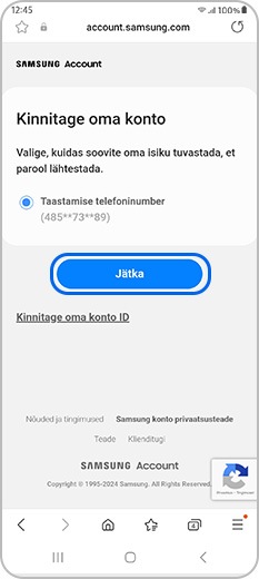Kinnitage, et see olete teie ja jätkake