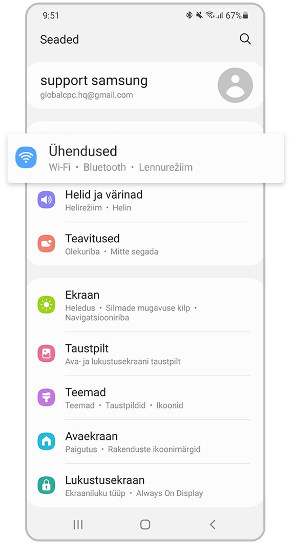 Valige ühenduse säte