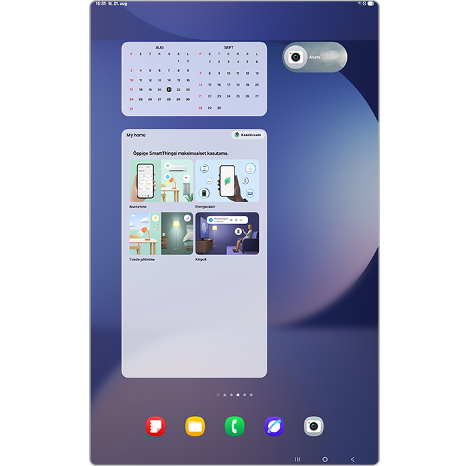 Püstpaigutusrežiimi lisatud vidin
