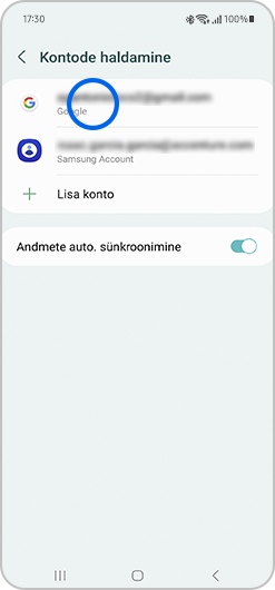 Kontode haldamise kuva.