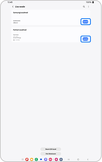 Lisa Samsungi või Partneri seadmed