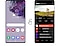 هاتفان Galaxy يظهران كيفية الوصول إلى تطبيق Samsung Free من شاشة Galaxy الرئيسية. يوضح رمز السحب ناحية اليسار بين الهاتفين أن السحب ناحية اليسار من الشاشة الرئيسية يفتح Samsung Free مباشرةً.