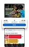 Samsung Global Goals واجهة مكبرة أداة لوحة القيادة والتبرع زر في المركز. تعرض لوحة المعلومات الرصيد الحالي وملخص تاريخ التبرع.