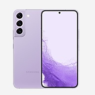 اثنان من هواتف Galaxy S22 Ultra، أحدهما معروضًا من الجهة الأمامية والآخر معروضًا من الجهة الخلفية. الهاتف الذي يُعرض من الأمام به قلم S Pen على الجانب وخلفية رسومية ملوّنة على الشاشة.