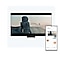 يتم تلقي مقطع فيديو عبر رسالة على هاتف Galaxy الذكي. ويتم تشغيل الفيديو على التلفزيون من خلال Smart View.