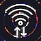 Ilustración digital de los iconos para representar el wifi y los datos móviles