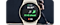 Imagen de cerca de un smartwatch Galaxy que muestra la frecuencia cardiaca de una persona que está corriendo. Detrás del reloj inteligente hay una persona corriendo.