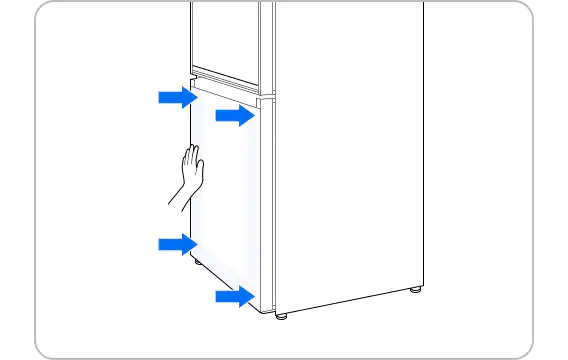 op maat koelkast onderste deurpaneel montage