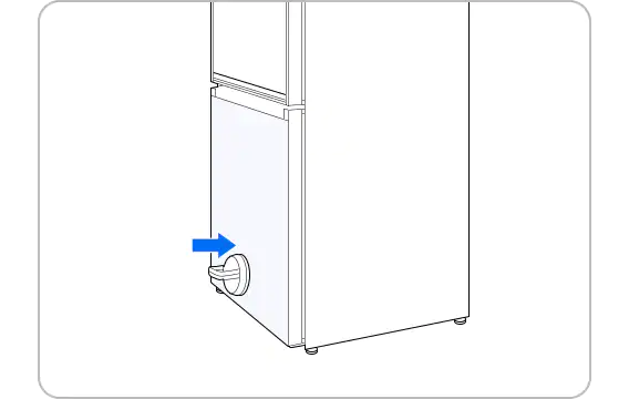 op maat koelkastdeur onderste paneel los
