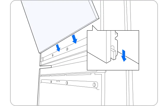 op maat koelkast bovenste deurpaneel montage