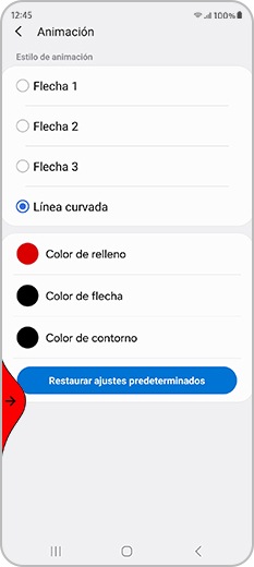 Un ejemplo de la nueva manilla roja