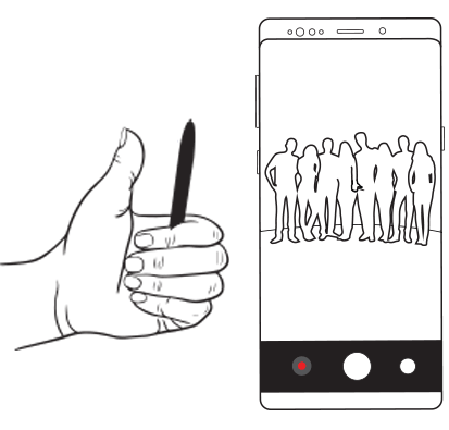 Pulsa el botón del S Pen para sacar una imagen