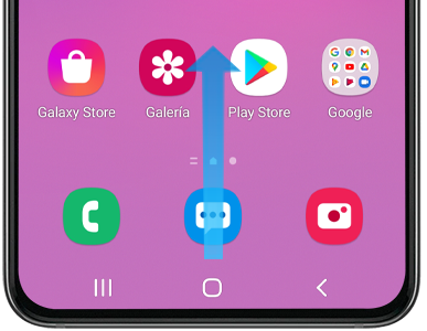 Deslizamos un dedo hacia arriba o hacia abajo sobre la pantalla de inicio