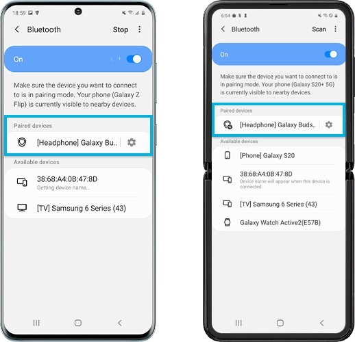 Cómo emparejar y alternar entre dispositivos conectados a los Galaxy Buds