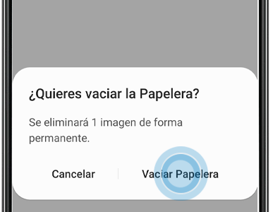 Al vaciar la papelera eliminarás permanentemente su contenido.