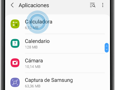 En la lista encontrarás todas las aplicaciones instaladas en el smartphone.