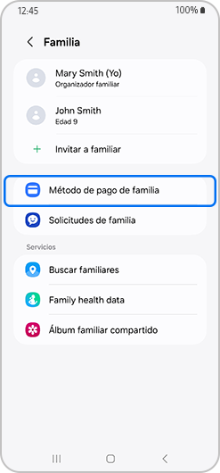 destacado en la pantalla familiar.