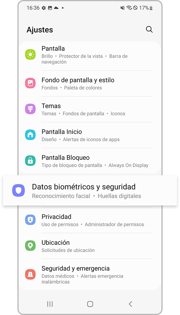 registrar el reconocimiento de huellas digitales paso 1
