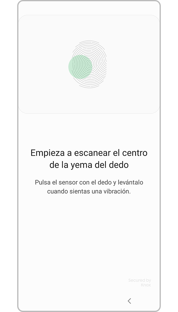 registrar el reconocimiento de huellas digitales paso 5