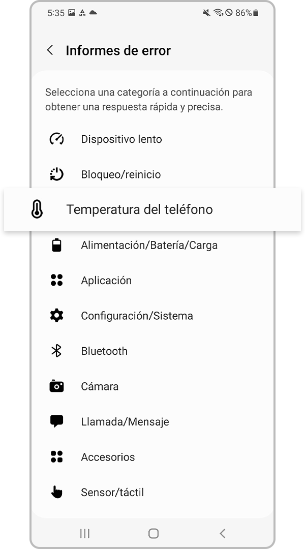informes de error paso 2