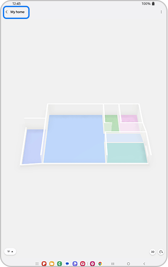 Una vista de mapa de plano de planta vacío