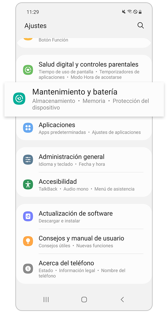 Mantenimiento y batería
