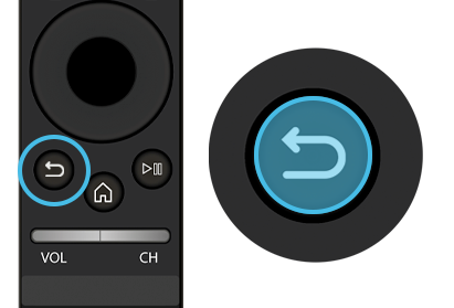 Pulsa el botón atrás en Smart Remote