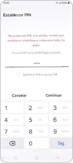 Configura tu nueva PIN de pantalla