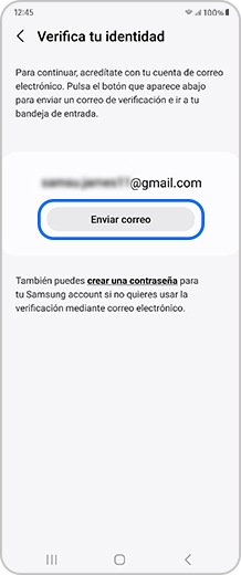 Pantalla del Smartphone con la confirmación de verificar que es usted.