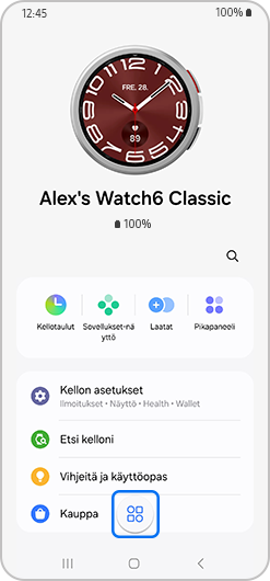 Laitehallinta kuvake valittu.