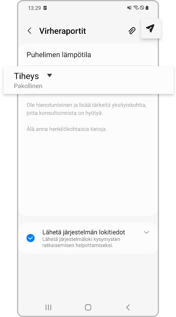 virheraportit, vaihe 3