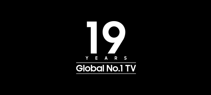 Logossa lukee 19 Years Global No. 1 TV (19 vuotta maailman televisioiden ykkönen).
