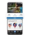 L'interface Samsung Global Goals avec l'outil tableau de bord et l'icône Donate au centre. Le tableau de bord indique le solde actuel de l'utilisateur et l'historique des dons. Ci-dessous, le tableau de classement des dons affiche les trois premiers donateurs par mois et par région.