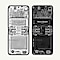 Vues d’écran du Galaxy Z Flip4 édition Maison Margiela avec des écrans blancs et noirs représentant les circuits internes.