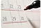 Image representant un gros plan sur un calendrier avec les jours 21, 22, 23, 28, 29 et 30 souligner en rouge.