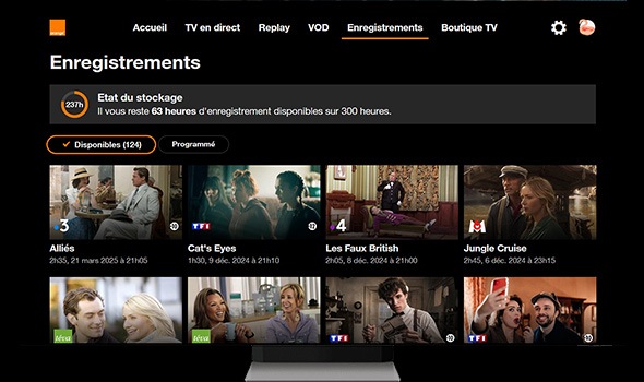 Enregistrement  Orange Tv