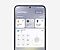 Le smartphone Galaxy présente l'interface de contrôle des appareils de l'application SmartThings.