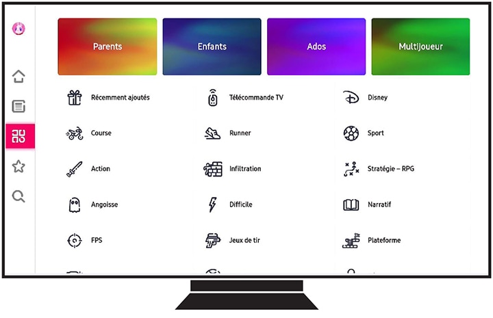 la page d’accueil app Blacknut