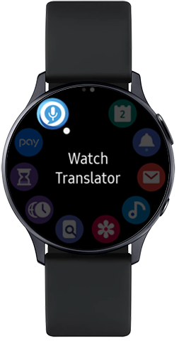 Image décrivant comment accéder à l’application Watch Translator sur votre Galaxy Watch Active2